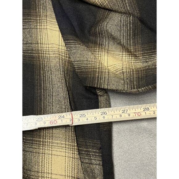 CalTop Shirt Mens 5XL Black Yellow Plaid Button Down Casual Made USA Style 2000 - Picture 5 of 8